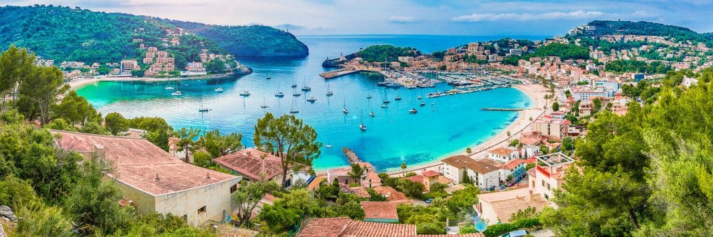 mallorca strände panoramabild-von-porte-de-soller